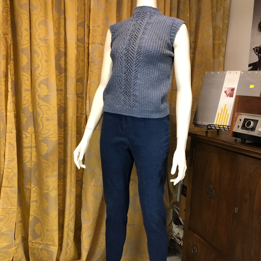 Women’s Hand Knit Cornflower Blue Top